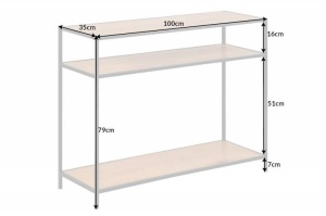 CONSOLA MODERNA, SLIM LINE 100CM, DIN FURNIR LEMN SI METAL - Img 6