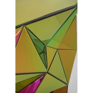 CONSOLA PRISMA COLOR 127 CM, CONFECTIONATA DIN MDF SI STICLA OGLINDA, STIL MODERN - Img 4