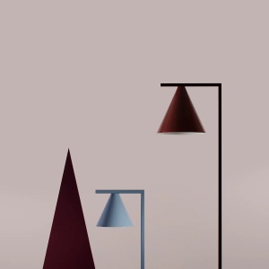 LAMPADAR ALBASTRU, 165 CM, BEJ, DIN METAL, STIL MODERN - Img 4