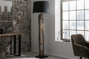 LAMPADAR , BARRACUDA 177CM, COD 41043, DIN LEMN SI BAZA DE METAL - Img 1
