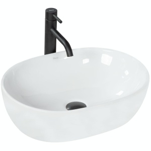 LAVOAR REA AMELIA, ALB, 48 CM, DIN CERAMICA, CALITATE SUPERIOARA - Img 5
