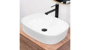 LAVOAR REA ANGIE, ALB, 52 CM, DIN CERAMICA, CALITATE SUPERIOARA - Img 3
