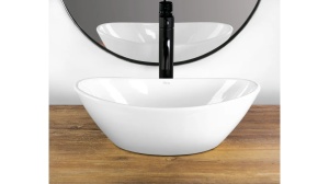 LAVOAR REA KATE, ALB, 45 CM, DIN CERAMICA, CALITATE SUPERIOARA - Img 2