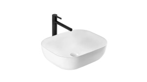 LAVOAR REA MONA SLIM, 50,5 CM, ALB, DIN CERAMICA, CALITATE SUPERIOARA - Img 5