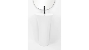 LAVOAR REA STATIV RITA SLIM, 83,5 CM, ALB, DIN CERAMICA, CALITATE SUPERIOARA - Img 5