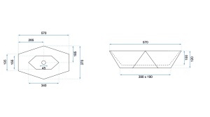 LAVOAR REA VEGAS, 57 CM, ALB, DIN CERAMICA, CALITATE SUPERIOARA - Img 8
