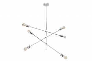 LUSTRA DIN METAL, VARIATION, CULOARE ARGINTIE, ASPECT MODERN - Img 6