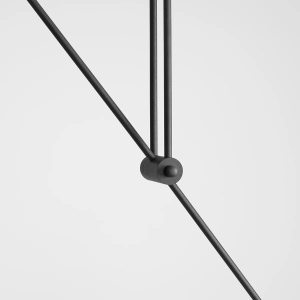 LUSTRA OHIO, 2 BRATE, 120 CM, NEAGRA, DIN STICLA SI METAL, STIL MODERN - Img 2