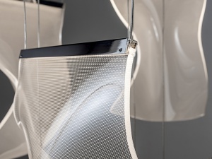 LUSTRA/PLAFONIERA VELOS, CU TELECOMANDA, 50 CM, CROM/TRANSPARENT, DIN METAL SI METACRILAT MICROIMPRIMAT, STIL MODERN - Img 3
