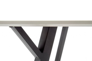 MASA DINING BALROG, GRI DESCHIS/NEGRU, 140/80 CM, BLAT DIN MDF LACUIT SI PICIOARE DIN METAL, STIL MODERN - Img 8