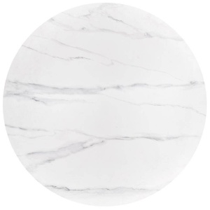 MASA DINING BRUNO, CU ASPECT DE MARMURA ALBA/NUC, 120 CM, BLAT DIN CERAMICA SI PICIOR DIN LEMN MASIV, STIL MODERN - Img 4