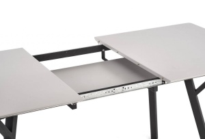 MASA DINING EXTENSIBILA BALROG 2, GRI DESCHIS/NEGRU, 140/180 CM, BLAT DIN MDF LACUIT SI PICIOARE DIN METAL, STIL MODERN - Img 7