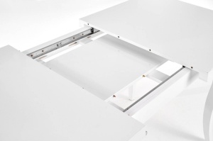 MASA DINING EXTENSIBILA MOZART, ALBA, 140/180 CM, BLAT DIN MDF SI PICIOARE DIN LEMN MASIV, STIL CLASIC - Img 4