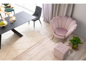 MASA EXTENSIBILA SALVADORE, NEGRU MAT, 160/240 CM, BLAT DIN STICLA SECURIZATA SI PICIOARE DIN METAL, STIL MODERN - Img 4