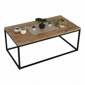 MASUTA DE CAFEA BORMO, STEJAR/NEGRU, STIL MODERN, TK - Img 5