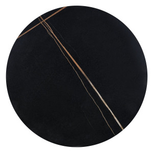 MASUTA DE CAFEA SCALITA, EFECT DE MARMURA NEAGRA/NEGRU/AURIU, DIN CERAMICA SI METAL, STIL MODERN, HALMAR - Img 7