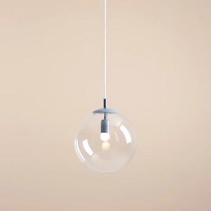 PENDUL GLOBE, 200 CM, ALBASTRU, DIN STICLA SI METAL, STIL MODERN - Img 2