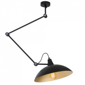 PENDUL MELOS, 95 CM, NEGRU/AURIU, DIN METAL, STIL MODERN - Img 1