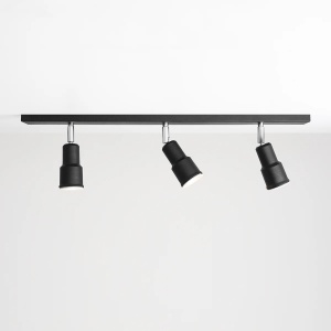 PLAFONIERA ASPO, 3 BRATE, 15,5 CM, NEAGRA, DIN METAL, STIL MODERN - Img 3