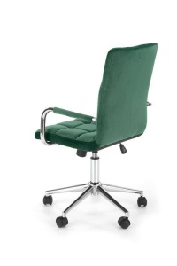 SCAUN DE BIROU GONZO 4, VERDE/CROM, TAPITERIE DIN CATIFEA SI PICIOARE DIN METAL, STIL MODERN - Img 2