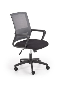 SCAUN DE BIROU MAURO, GRI/NEGRU, TAPITERIE DIN STOFA/PLASA SI PICIOARE DIN METAL, STIL MODERN - Img 1