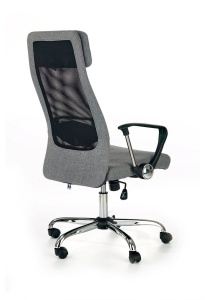 SCAUN DE BIROU ZOOM, GRI/NEGRU/CROM, TAPITERIE DIN STOFA/PLASA SI PICIOARE DIN METAL, STIL MODERN - Img 2