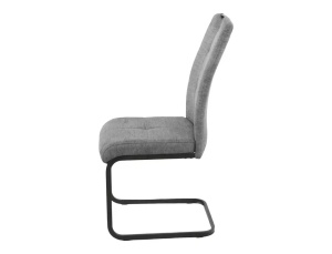 SCAUN DINING AXO, GRI 07/NEGRU MAT, TAPITERIE DIN STOFA BREGO SI PICIOARE DIN METAL, STIL MODERN - Img 2