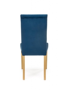 SCAUN DINING DIEGO 3, ALBASTRU MONOLITH 77/STEJAR, CU TAPITERIE DIN CATIFEA SI PICIOARE DIN LEMN MASIV, STIL CLASIC - Img 2