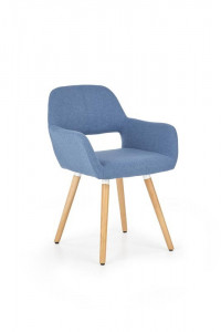 SCAUN DINING K283 ALBASTRU/NATURAL STIL SCANDINAV HALMAR - Img 1
