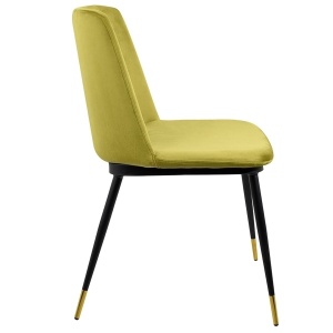 SCAUN DINING VERDE DESCHIS/NEGRU/AURIU, DIN CATIFEA, DIEGO STIL MODERN - Img 2