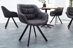 SCAUN GRI ANTIC PENTRU BIROURI/SALI DE CONFERINTA DUTCH COMFORT, DESIGN MODERN ERGONOMIC - Img 1