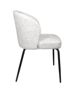 SCAUN MODERN, ELEGANT SI CONFORTABIL, GRETA, ALB/NEGRU, CU TAPITERIE DIN TEXTIL CHENILLE - Img 2