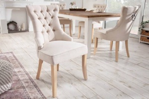 SET 2 SCAUNE, CASTLE, COMFORT BEJ, DIN LEMN MASIV SI IN, STIL RUSTIC, ARTIM GROUP SELECTION - Img 1