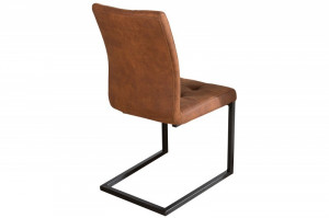 SET 2 SCAUNE DINING SAU BIROU NEGRU/CONIAC OXFORD 36961 - DESIGN VINTAGE/INDUSTRIAL - Img 3