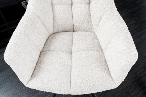 SET 2 SCAUNE ROTATIVE, PAPILLON, 180 GRADE, DIN MATERIAL BOUCLE SI SUPORT METAL, ALB, ARTIM GROUP SELECTION - Img 2