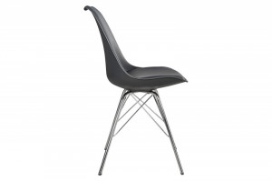 SET 4 SCAUNE GRI INCHIS SCANDINAVIA RETRO 38090 - DESIGN SCANDINAV - Img 3