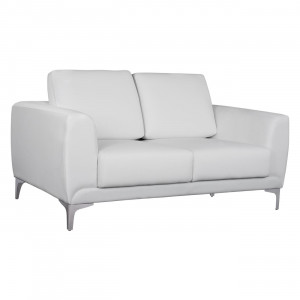 SOFA KENZIE, 0514463, CU 2 LOCURI, CULOARE ALB, MATERIAL PIELE ECOLOGICA, DESIGN MODERN, MA - Img 1