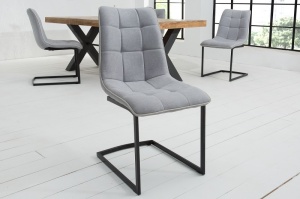STOC 2 BUC!!! SCAUN GRI VINTAGE DESCHIS MIAMI DESIGN MODERN - Img 1