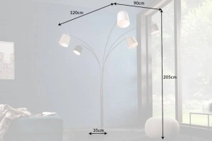 STOC!!! LAMPADAR LEVELS MULTICOLOR 205CM DIN METAL SI TEXTIL COD 36398 - Img 5