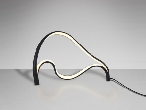 VEIOZA DANZA, 24 CM, NEGRU MAT/OPAL, DIN METAL, ALUMINIU SI SILICON, STIL MODERN - Img 2