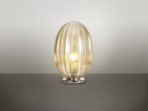 VEIOZA OVILA, 32 CM, CROM/CONIAC, DIN METAL SI STICLA, STIL MODERN - Img 4