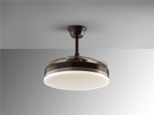 VENTILATOR VENTO, CU TELECOMANDA, 35/45 CM, MARO MAT/FUMURIU/OPAL, DIN METAL SI ACRIL, STIL MODERN - Img 5