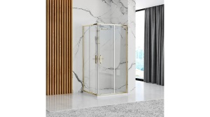 CABINA DE DUS REA PUNTO, CULISANTA, 80x100CM, AURIU, DIN STICLA, CALITATE SUPERIOARA - Img 3