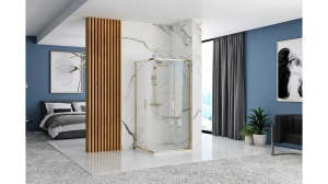 CABINA DE DUS REA PUNTO, CULISANTA, 80x100CM, AURIU, DIN STICLA, CALITATE SUPERIOARA - Img 5
