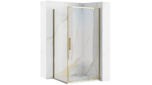 CABINA DE DUS REA RAPID SWING, 90x80CM, AURIU, DIN STICLA, CALITATE SUPERIOARA - Img 1