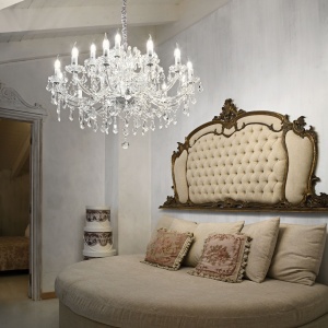 CANDELABRU NAPOLEON SP18, CROM, DIN STICLA, STIL CLASIC - Img 2