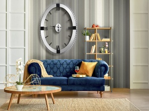 CEAS DECORATIV TIMES AND KAIROS, 85x120 CM, DIN STICLA SI MDF, STIL MODERN - Img 2