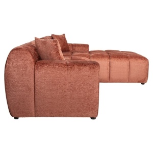 COLTAR CUBE CU 3 LOCURI + CANAPEA EXTENSIBILA DREAPTA SI 2 PERNE DECORATIVE, FUSION 92 BLUSH, S5137, CONFECTIONAT DIN POLIURETAN SI 100% POLIESTER, RICHMOND INTERIOR - Img 2