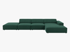 COLTAR JODIE, DREAPTA, 5 LOCURI, 341 CM, DIVERSE CULORI SI MATERIALE, DESIGN DEOSEBIT - Img 5