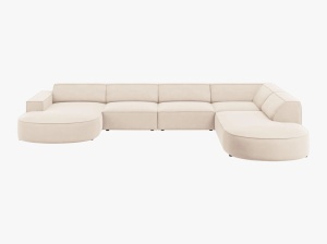 COLTAR JODIE, DREAPTA, 7 LOCURI, 364 CM, DIVERSE CULORI SI MATERIALE, DESIGN DEOSEBIT - Img 3